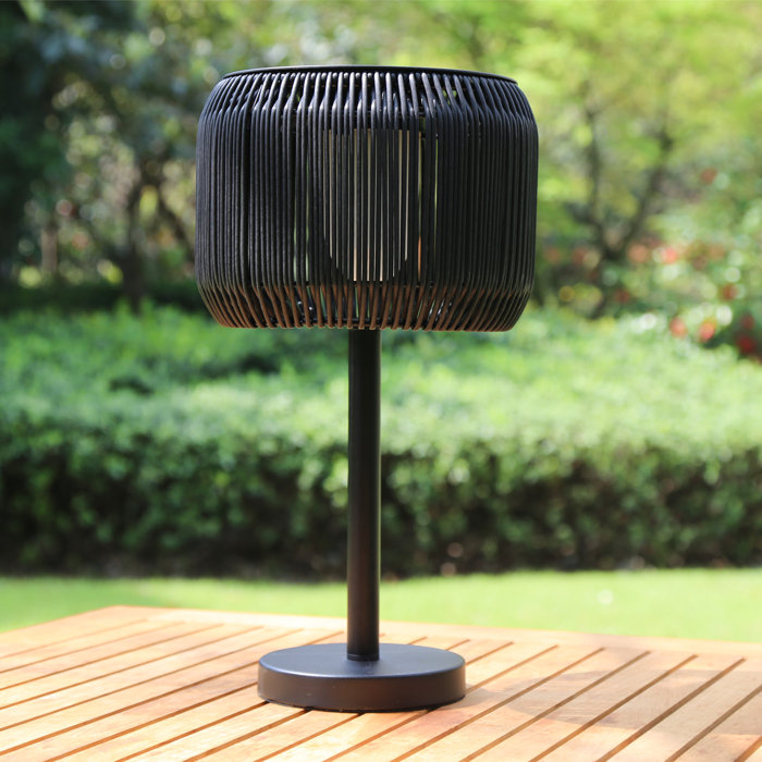 20" Solar Powered Integrated LED Outdoor Table Lamp & Reviews AllModern